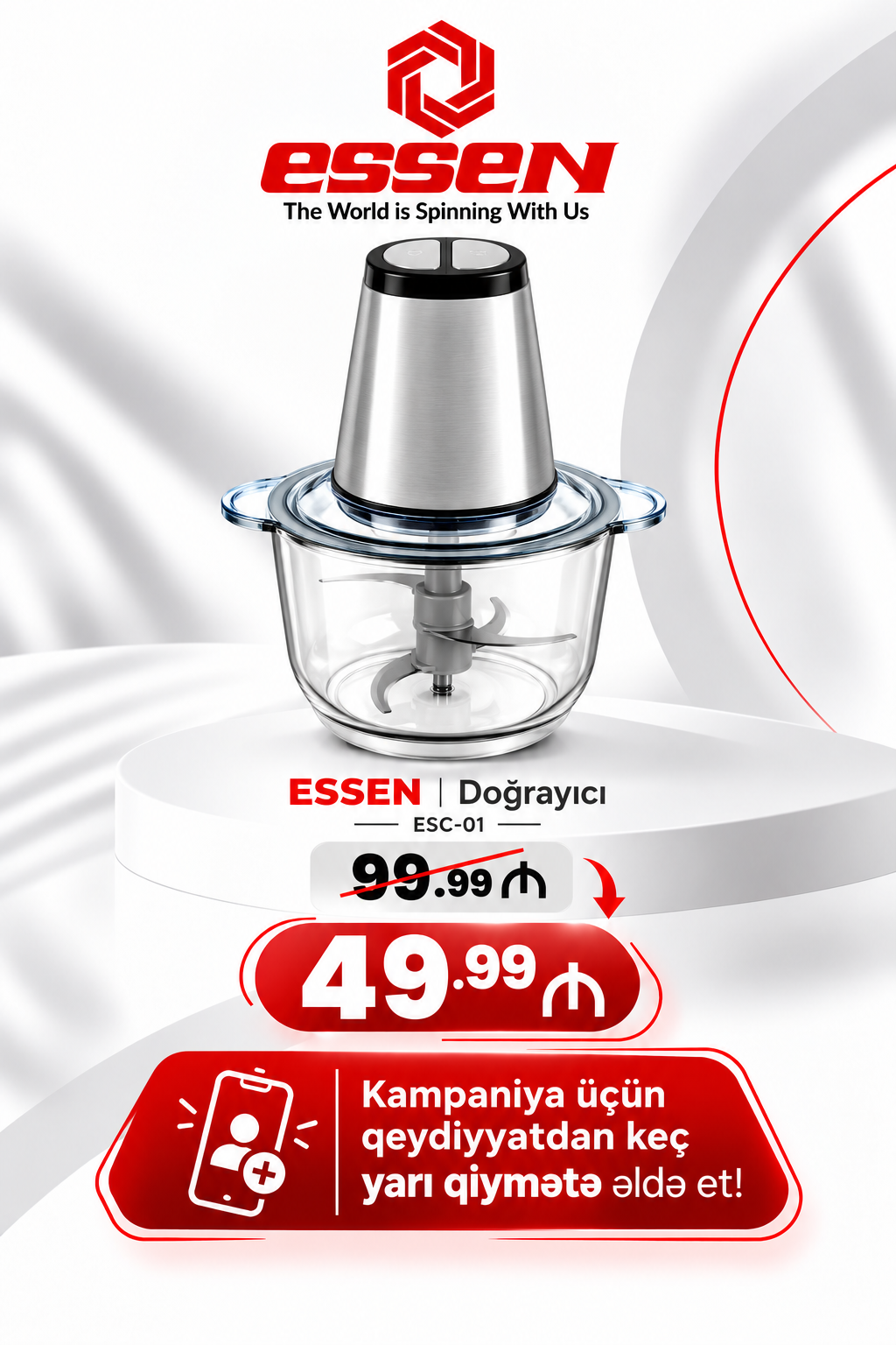 ESSEN ESC-01 doğrayıcı — 49.99 ₼