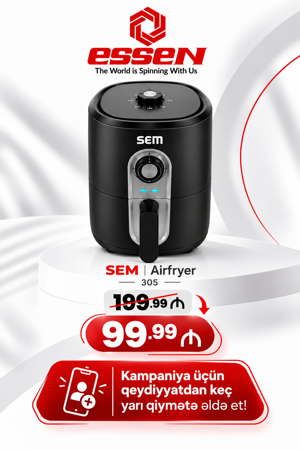 SEM Airfryer 305 — 99.99 ₼